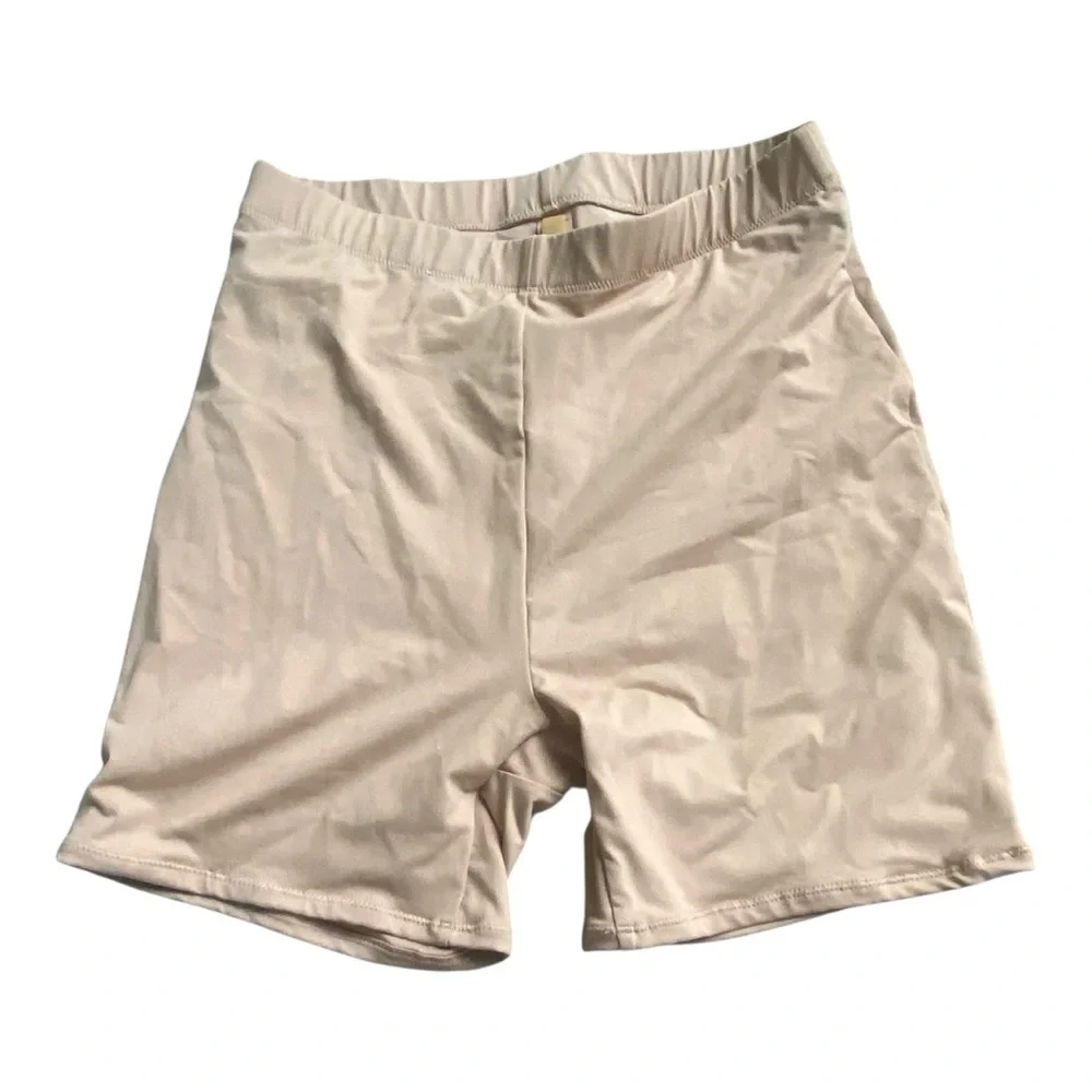 SKIMS Signature Mid Waist Swim Short Sz S Ochre